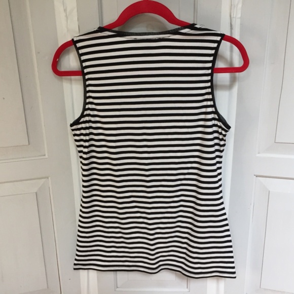 White House Black Market Striped Sequin Tank Top~ NWT - Picture 12 of 16